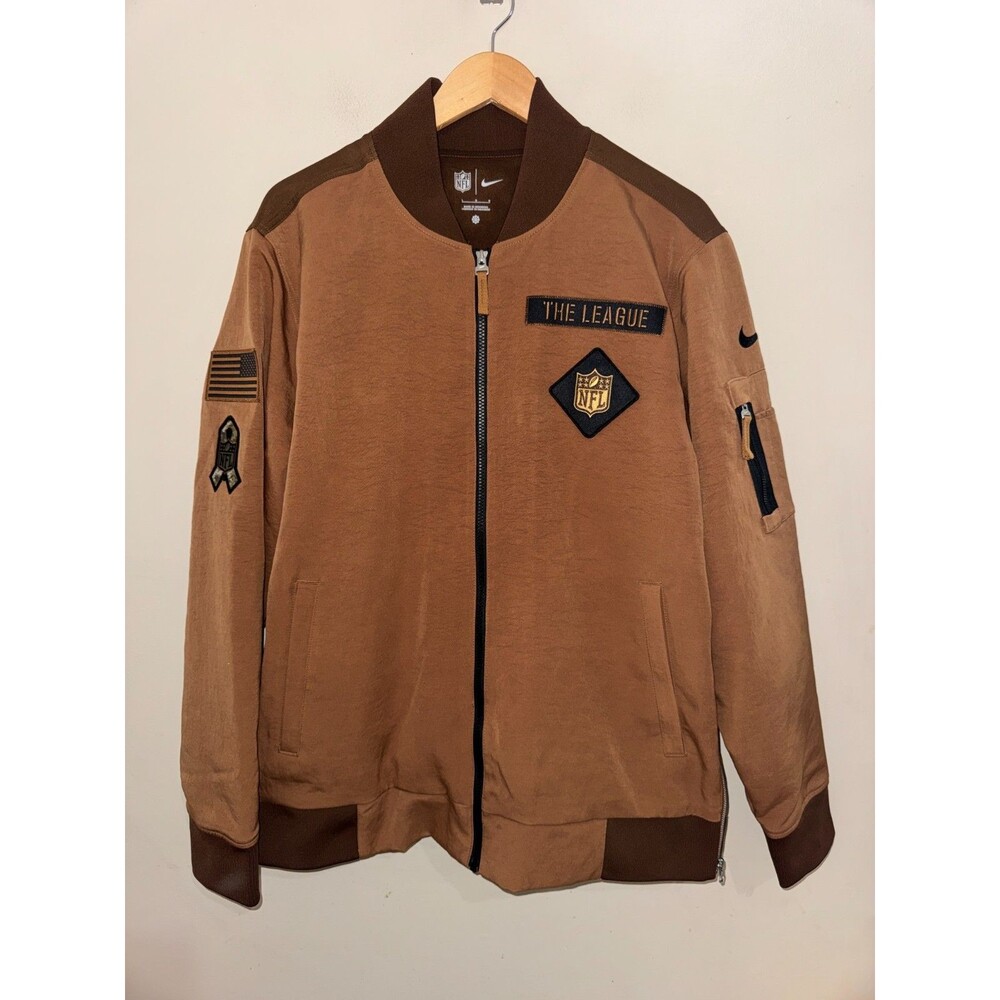 Men's L Nike NFL Shield "The League" Team Issued Salute To Service Bomber Jacket